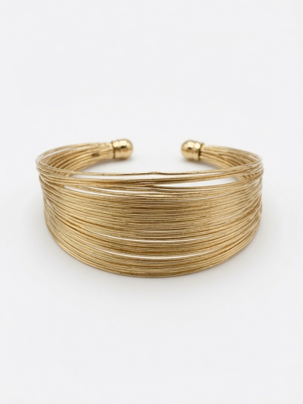 Gold-Tone Multi-Strand Wire Cuff Bracelet